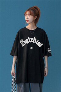 中性 夏季潮ins印花情侣宽松百搭短袖T恤 T1034 P25控38图片