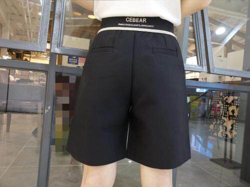 2021早秋新款字母松紧腰时尚五分裤M一XⅩL，其它，简 影