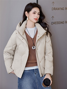 轻薄羽绒服女短款连帽小个子休闲百搭棉服2025冬季新款图片