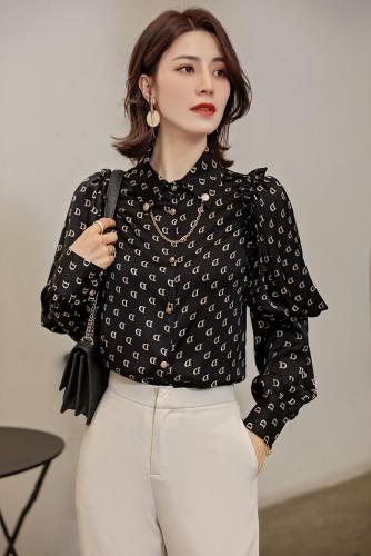 春装少女衬衫女2021年新款设计感小众上衣宽松长袖叠穿衬衣打,女装衬衫,初婇