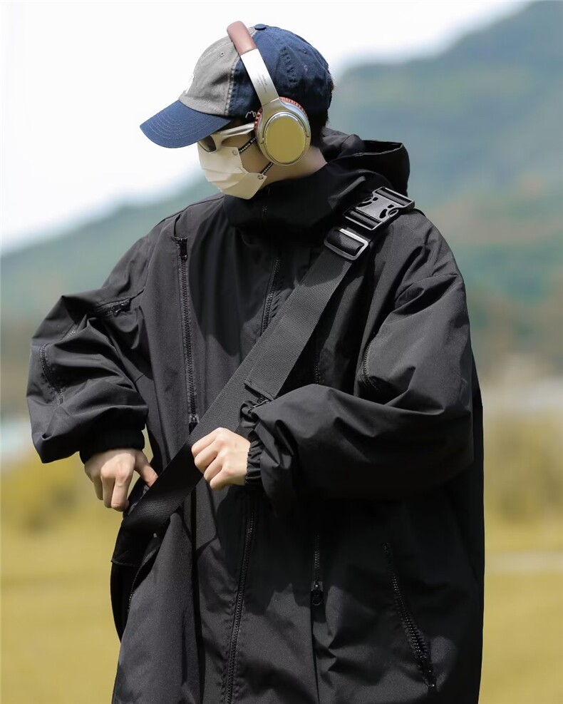 秋季日系机能黑武士冲锋衣外套男美式运动外套JK18P55,男装夹克,星座1116-2