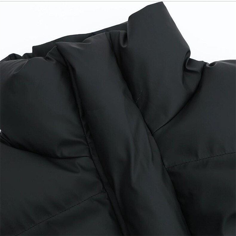 现货5W件冬季三防重磅硬挺boxy短款羽绒立领PU皮棉衣外套加厚棉服,男装棉衣,电商A486-1
