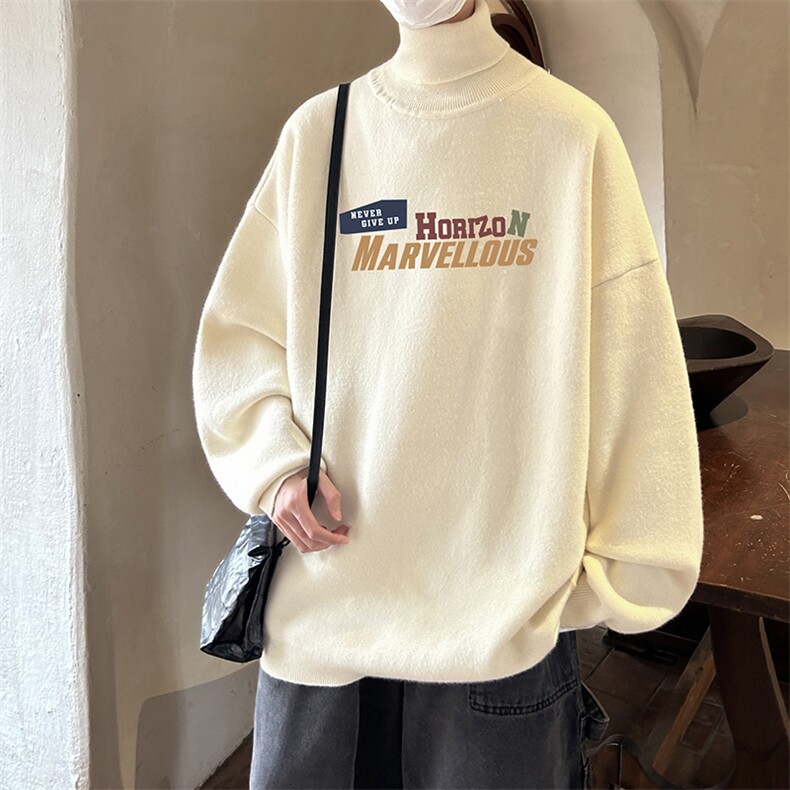 8XL高领毛衣男大码胖子堆堆领打底羊毛衫GM45384-P45加绒款-P65,男装T恤,电商A040