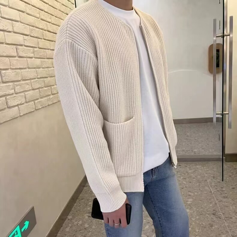 针织开衫毛衣男秋冬新款韩版时尚百搭休闲宽松拉链外套潮,男装针织衫/毛衣,星座410-6（原星座1304-1）
