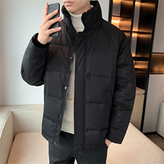 《》立领纯色大码200斤团体情侣白鸭绒羽绒服男外穿，男装羽绒服，星座301D-4(原星座1004-4）