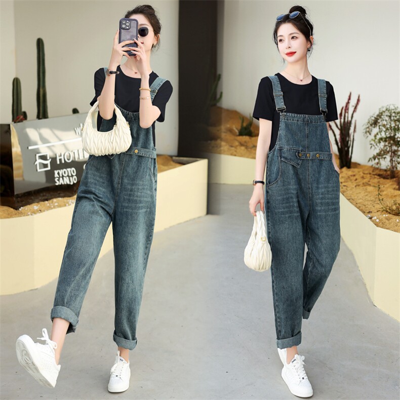 2023新款春夏减龄洋气套装网红宽松显瘦港味休闲套裤背带裤,女装套装/套裙,瑶迪依秀