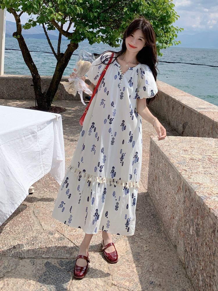 现货210-3263-P135-K198新款碎花温柔风连衣裙,女装连衣裙,浙宝210（原浙宝191）