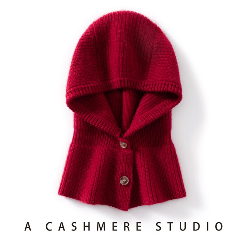 冬季通用时尚百搭通勤休闲儿童套头大包围帽子，帽子，思琳羊绒