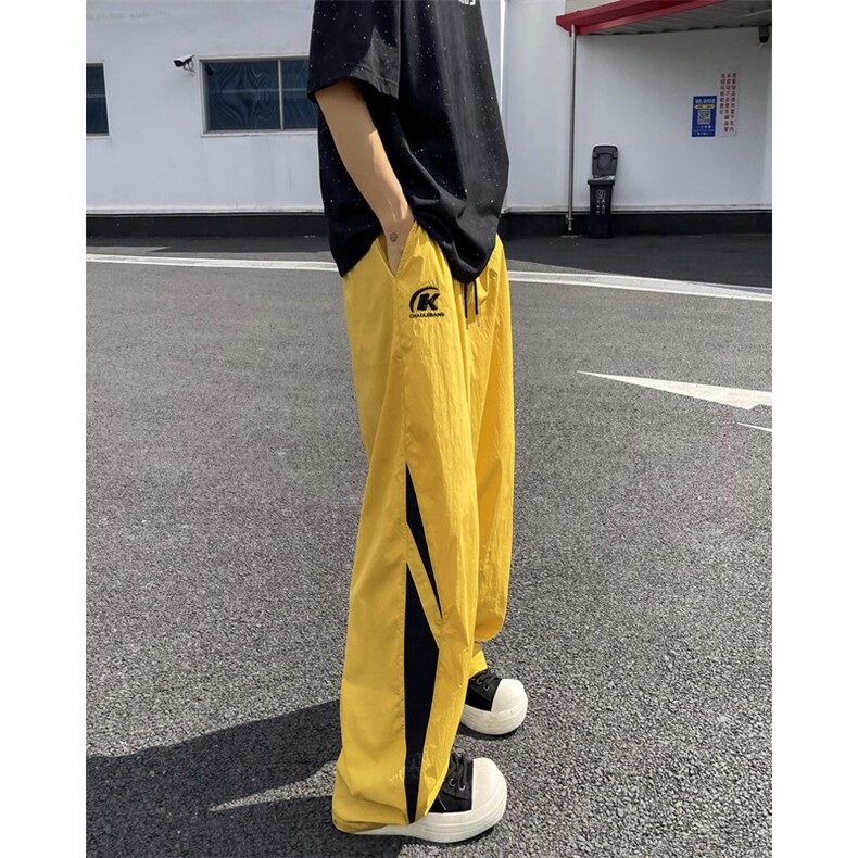 夏季薄款塔丝隆冰丝速干裤子男女同款美式休闲工装裤图片