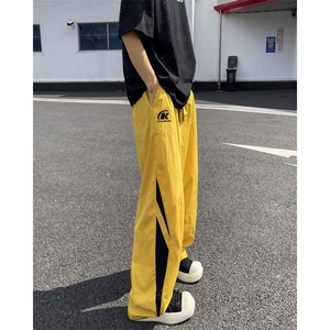 夏季薄款塔丝隆冰丝速干裤子男女同款美式休闲工装裤图片