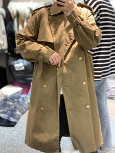 2022年春季欧美气质修身过膝高端大衣外套潮,其它,L·H·X