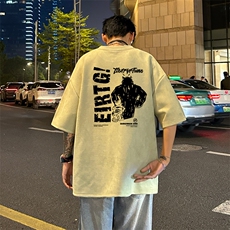 量大优供视频重磅麂皮绒短袖T恤男JPDX241-特P19，男装T恤，电商B367