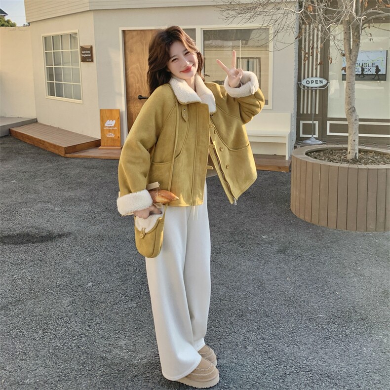 现货羊羔毛外套配包包2C117-1826P205K308,女装短外套,2C117