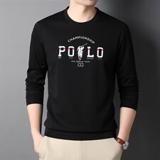 秋季爸爸装棉t恤男中年秋衣体恤上衣打底衫中年人HPNT9903-P80,男装T恤,电商B212（原钱塘6029）