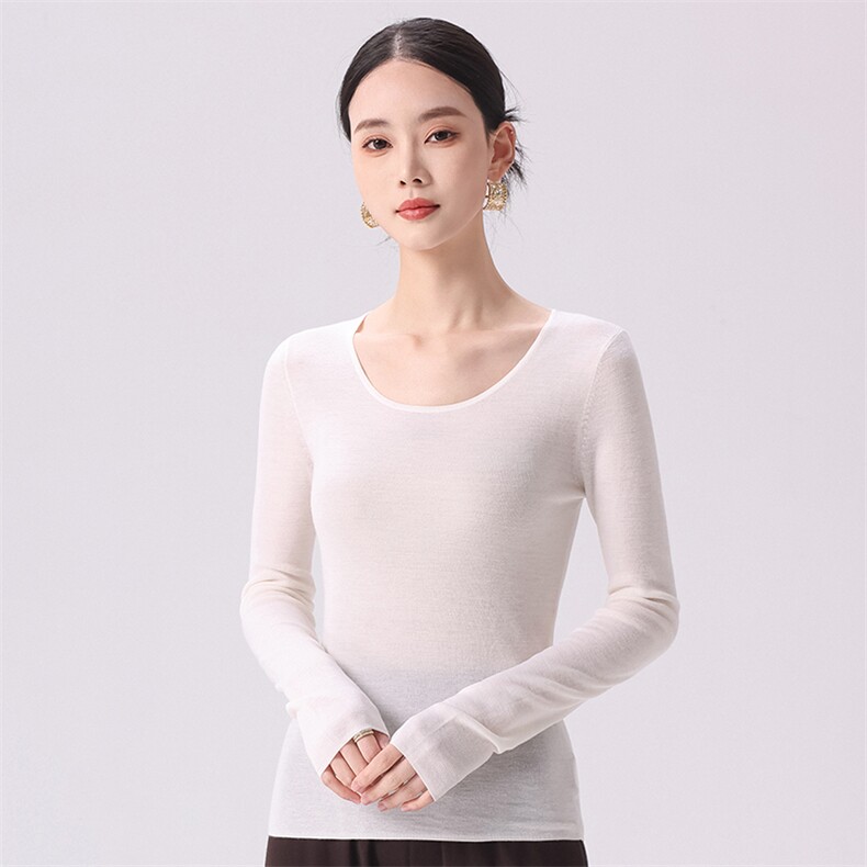2025年秋季时尚通勤想圆领休闲修身长袖，女装羊毛衫，清联羊绒