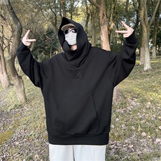美式潮牌高街vibe外套高领连帽衫卫衣秋冬男宽松QW011-p35加绒50，男装卫衣，星座1008