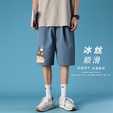 ！夏季大码冰丝休闲裤子男中性风薄款短裤凉爽裤衩KC278-20，男装休闲裤，电商B371