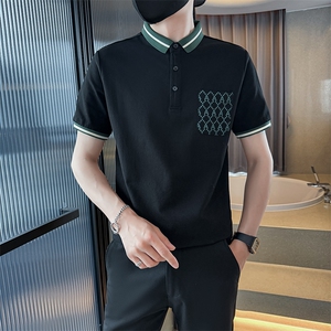 主推款2025夏季T恤翻领Polo衫新款潮流时尚翻领口袋设计T0288-P48图片