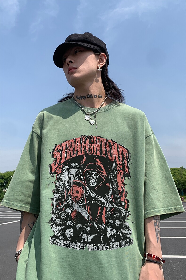 美式骷髅印花水洗做旧夏季无袖背心/马甲/坎肩XZ514-2-1312-P38,男装背心/马甲,星座514-2(原B239)