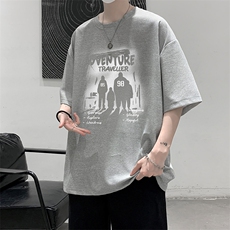 华夫格t恤男短袖男大码五分袖大皂风HT73374-P22，男装T恤，电商A040