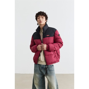 新标90%绒 有报告 撞色短款宽松羽绒服外套 Y5006 /P190图片