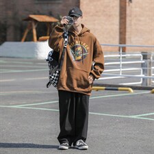 宽松大码港风百搭潮流青少年卫衣A338-1W01P55，男装卫衣，电商D325