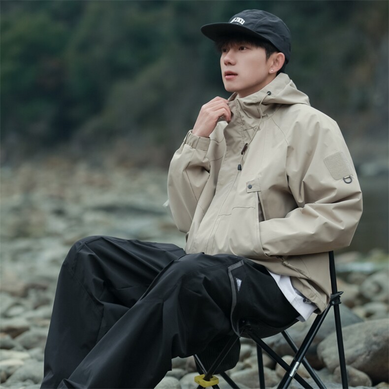 Cityboy情侣时尚连帽冲锋衣外套夹克团体班服,男装夹克,星座301D-5(原星座1415）