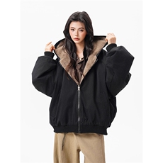 两面穿现货重磅短款座山雕棉衣男女双面穿毛毛绒棉服加厚外套，男装棉衣，电商A486