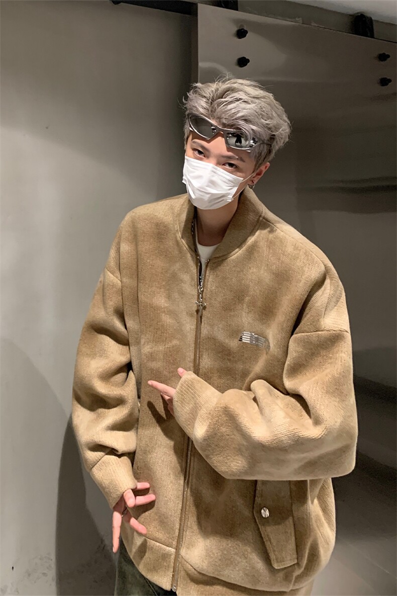 美式复古棒球服男2025秋季潮牌工装飞行夹克XZ514-2-24246-P118,男装夹克,星座514-2(原B239)