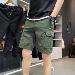 纯水洗工装短裤ins潮流宽松五分马裤潮牌ins中裤G2811P45图片