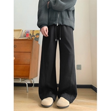 休闲裤男女韩版潮流宽松帅气直筒2025秋冬ins长裤K6759-P30，男装休闲裤，星座412-3