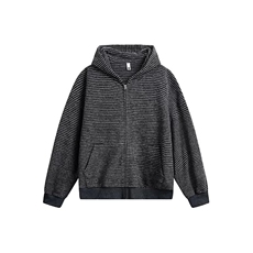 【现货】XZ1218WT8002特价P73复古条纹拉链开车开衫连帽卫衣，男装卫衣，星座1218（原611-3）