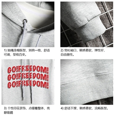 WY2338-P35加绒款-P40纯棉连帽卫衣男大码运动帽衫宽松薄网格，男装卫衣，电商A040A