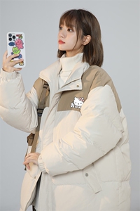 无差价 中性风 23冬季卡通印花棉服外套TPMY64301特批P85控138图片