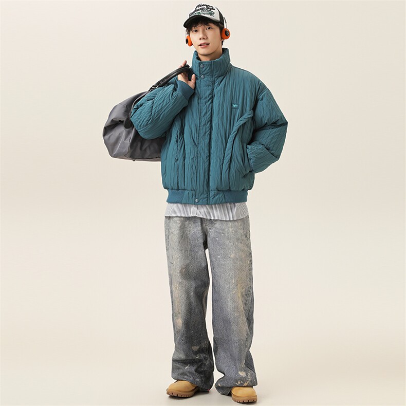 2025冬季新款男日系潮牌立领白鸭绒羽绒服加厚外套棉衣YR50-F255图片