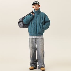 2025冬季新款男日系潮牌立领白鸭绒羽绒服加厚外套棉衣YR50-F255图片
