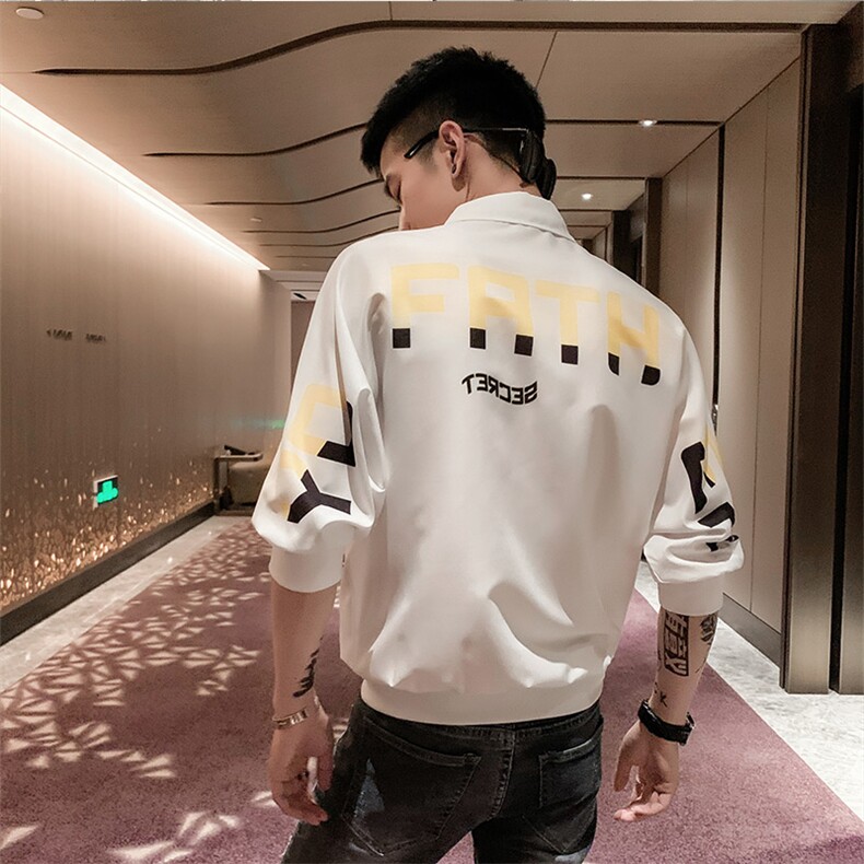 2021夏季社会精神小伙网红修身套头七分短袖衬衫男U15,男装衬衫,星座102A（原电商D309-1）