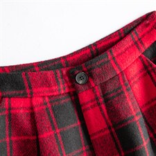 2024秋冬新款毛呢斗篷短裤红色格纹显瘦小洋装两件套袖毛可拆卸，女装套装/套裙，雅静靓衣