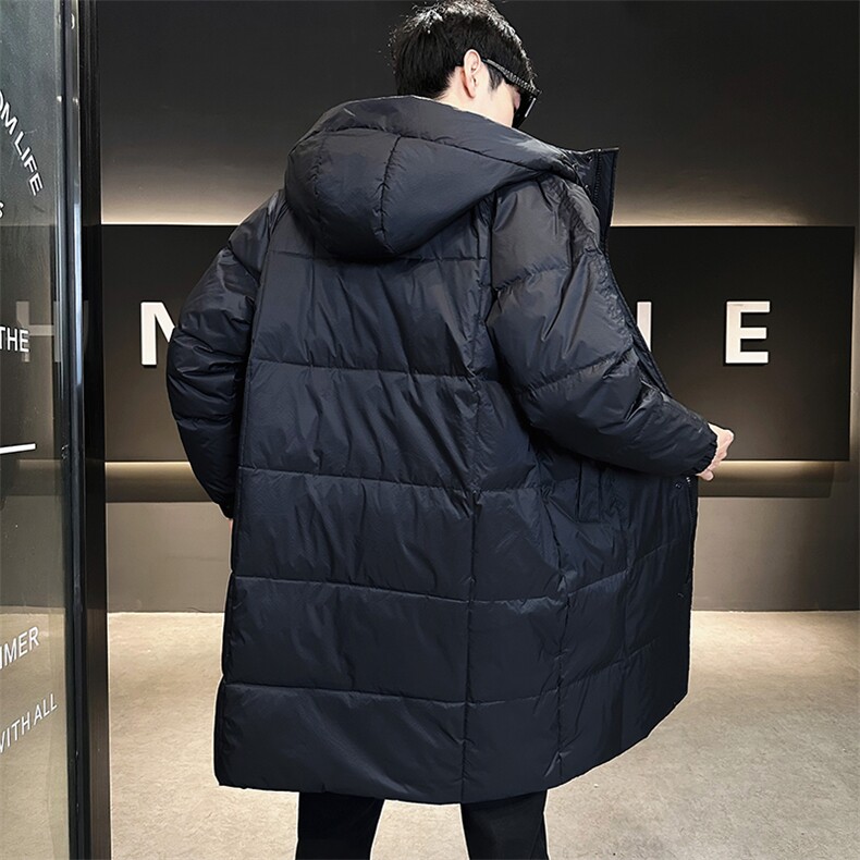 长款羽绒服男冬季新款外套加厚保暖连帽休闲上衣A313-6822-P260,男装羽绒服,电商A313
