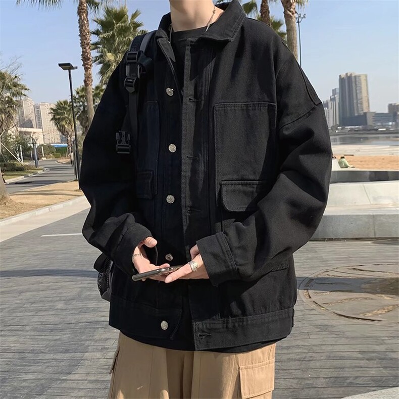 新款ins牛仔外套男秋冬季韩版潮流百搭衣服港风潮牌夹克CT57-P60,男装夹克,星座1008