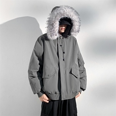 座山雕毛领派克棉服男冬季工装棉衣情侣外套M060-P110迷彩P115，男装棉衣，星座308B-2