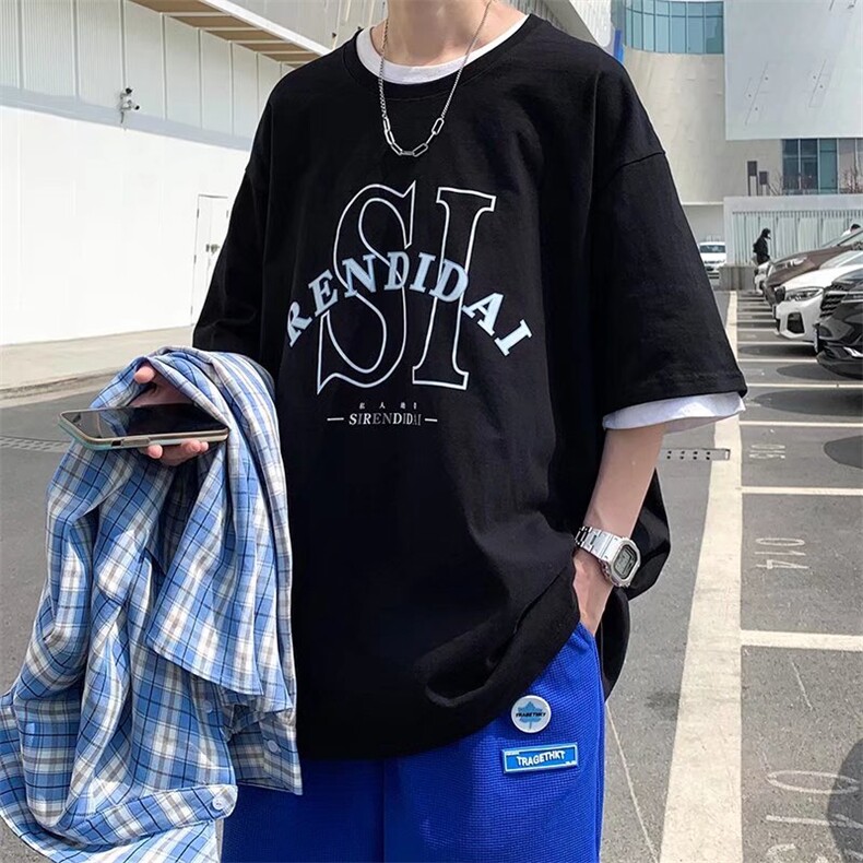 男潮流夏季圆领T恤宽松短袖T512P30,男装T恤,星座1116-2