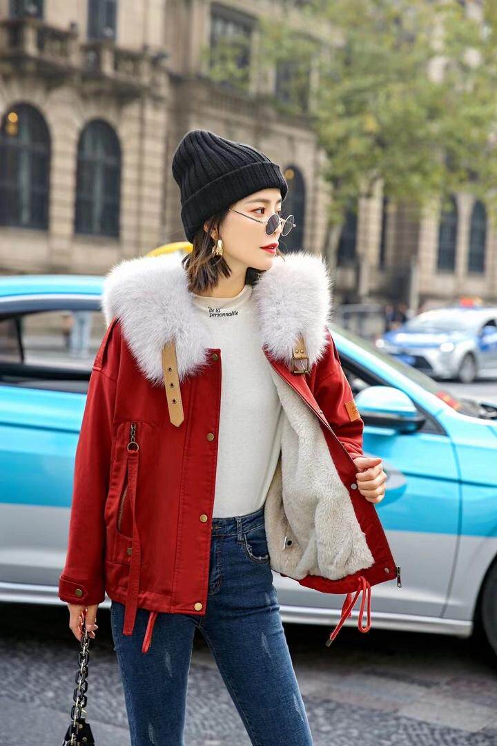 狐狸毛派克服，其它，贻思茗