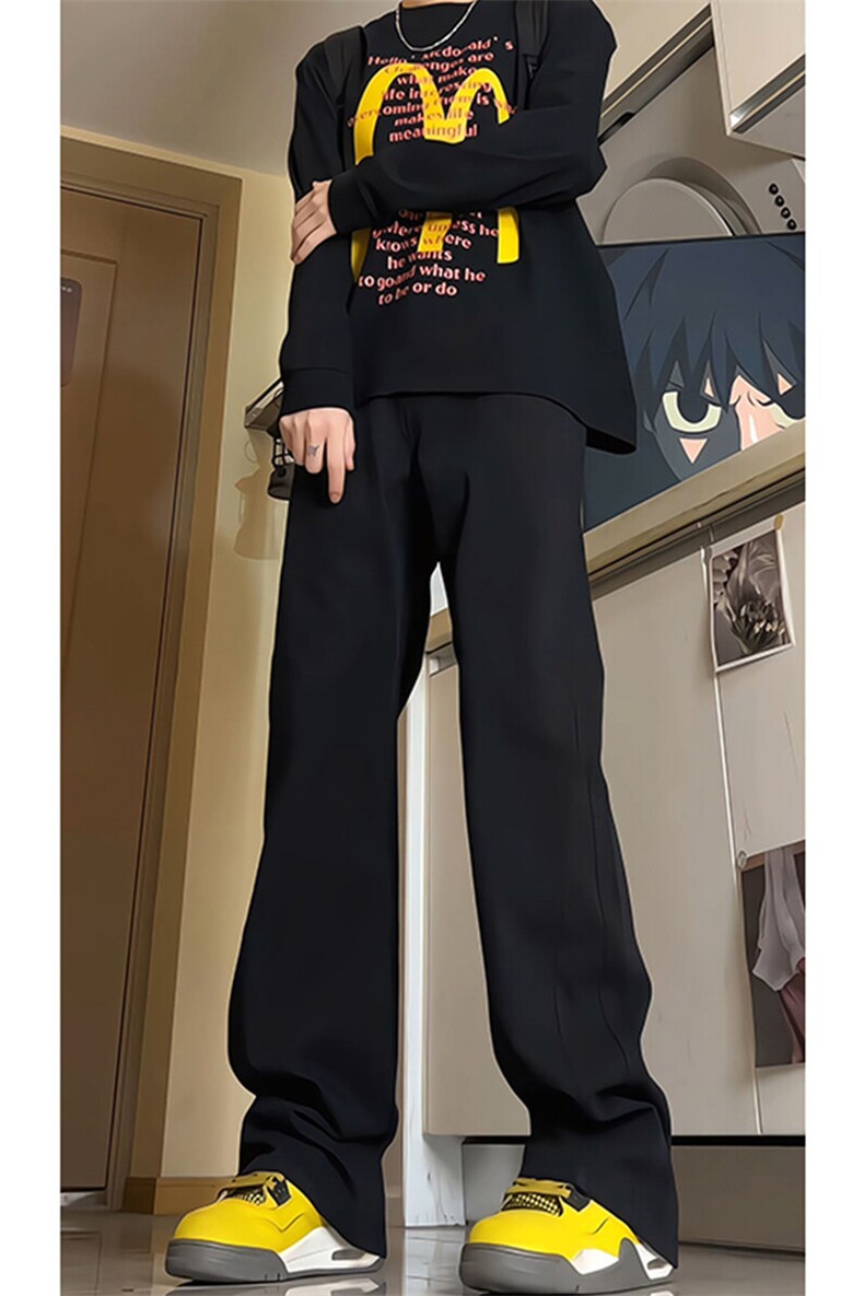美式微喇牛仔裤男款vibe风高街直筒休闲裤子潮牌KZ002P55加绒P65,男装牛仔裤,电商B312