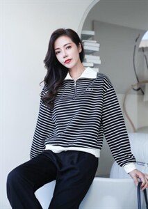 现货供应：条纹休闲卫衣图片