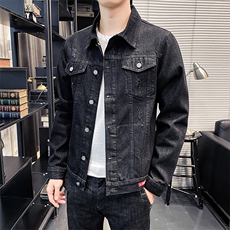 店主风秋季男士牛仔外套新款衣服韩版潮流大码百搭夹克8123，男装夹克，电商A318