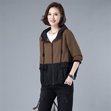 时尚春季新款女装短外套修身显瘦中长款风衣百搭休闲外套，女装短外套，秋牧寒烟