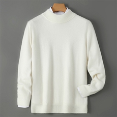 2025年秋季青春流行半高领长袖时尚百搭男士羊绒衫，男装羊绒套衫，飞艺羊绒