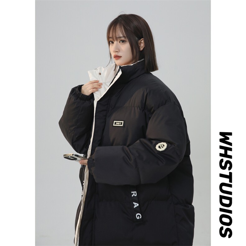 中性棉衣男女棉服立领皮标小牛津防水面料撞色棉袄面包服1609-P75,男装棉衣,星座207