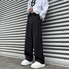 8XL-M特大码休闲百搭垂坠感西裤直筒宽松长裤西装裤男K926P55，男装休闲裤，电商D206-1